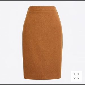 Tan jcrew pencil skirt